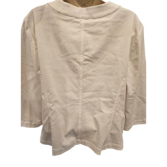 Chicos size 3 (XL) career casual shaket zip front and pockets EUC 3/4 sleeve - Picture 2 of 7